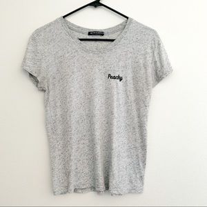 Brandy Melville John Galt Peachy Tee in Gray